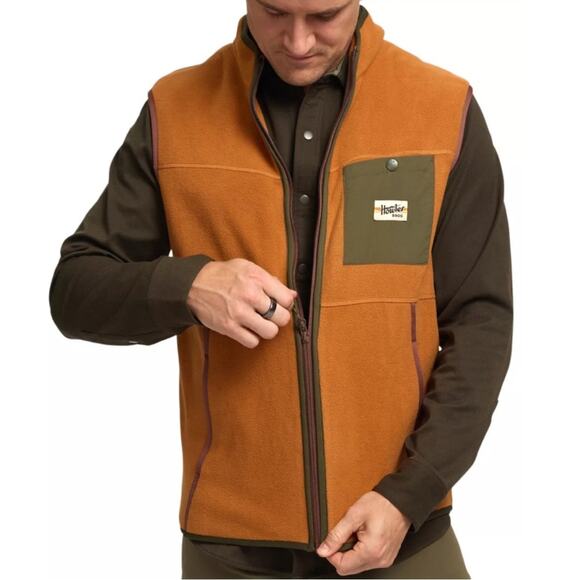 Howler Brothers Vest Mens Size Large Free Range Fleece Adobe NWT - Picture 1 of 12